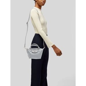 New Longchamp Le Pliage XS Crossbody Bag Silver  AUTHENTIC New without tag